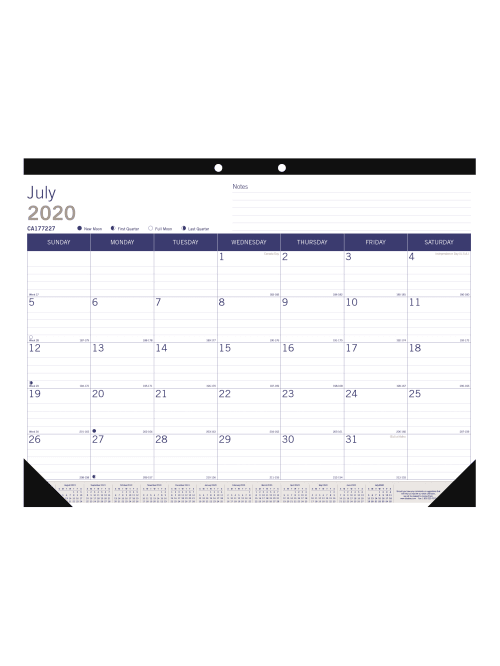 Blueline Academic Calendar 2020 2021 Office Depot