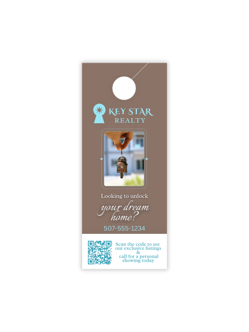 Custom Full Color Door Hangers Print 1 Side Uv Gloss 3 12 X 8 12 Box Of 50 Office Depot