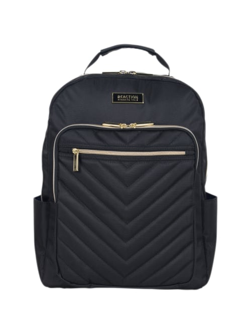 kenneth cole reaction chevron quilted laptop backpack black item 986709