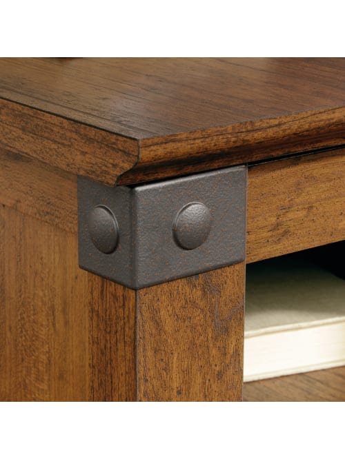 Sauder Carson Forge Side Table Cherry Office Depot
