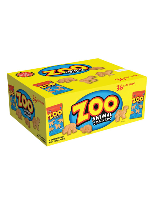 Zoo Animal Crackers 2oz 36ct Multi Office Depot