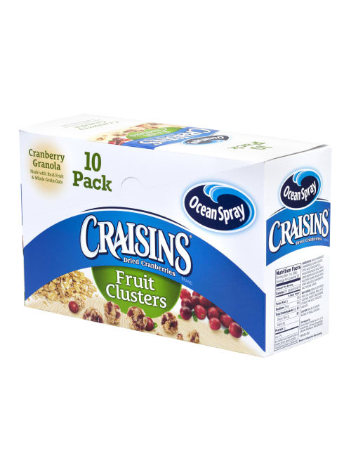 Ocean Spray Craisins Fruit Clusters Cranberry Granola 2 Oz 10 Count Office Depot