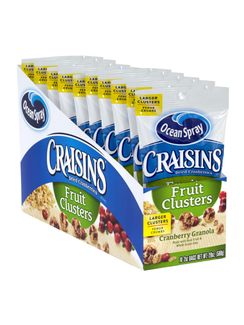 Ocean Spray Craisins Fruit Clusters Cranberry Granola 2 Oz 10 Count Office Depot