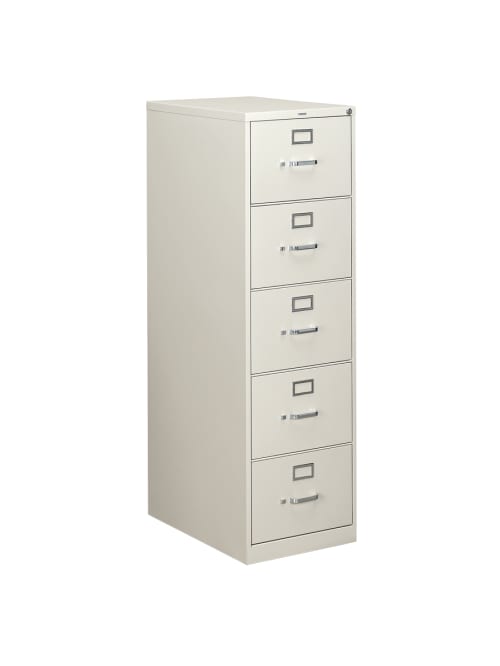 Hon 310 26 12 D Vertical 5 Drawer Legal Size File Cabinet Metal Light Gray Office Depot