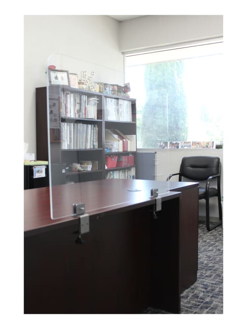 Boss Office Products 42 W Plexiglas Privacy Panel Clear Office Depot