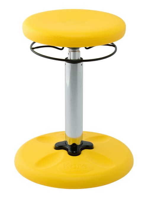 Kore Kids Adjustable Wobble Chair 15 12 To 21 12 H Yellow Office Depot