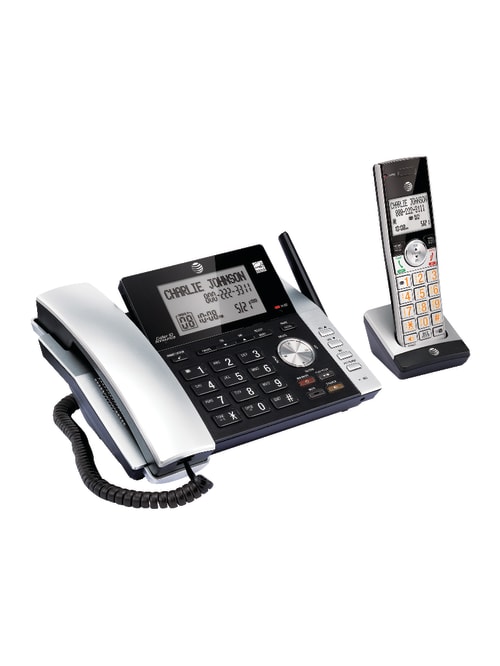 Atandt Dect 6 0 Expandable Cordedcordless Phone System With Digital Answering System Cl84115 Office Depot