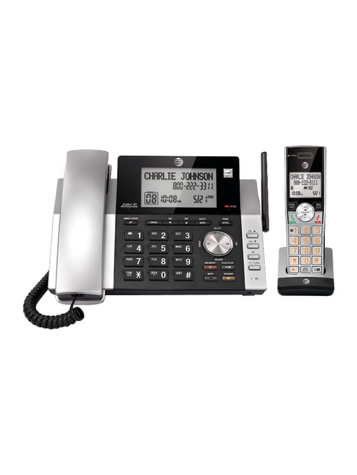 Atandt Dect 6 0 Expandable Cordedcordless Phone System With Digital Answering System Cl84115 Office Depot