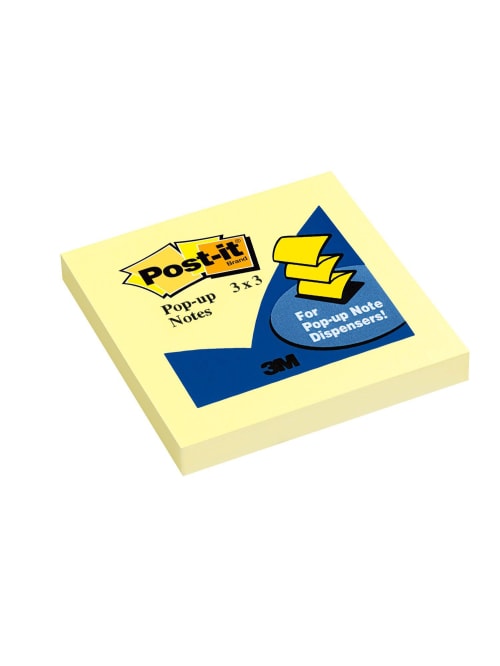 Yellow & Asst Post-it Pop-Up Note Refill 3 x 3 Brights,14 Pads MMMR33014YWM 51131996113