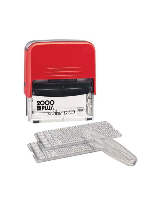 2000 Plus Heavy Duty Create Your Own Stamp Kit 2 34 X 1 14 Blackred Office Depot