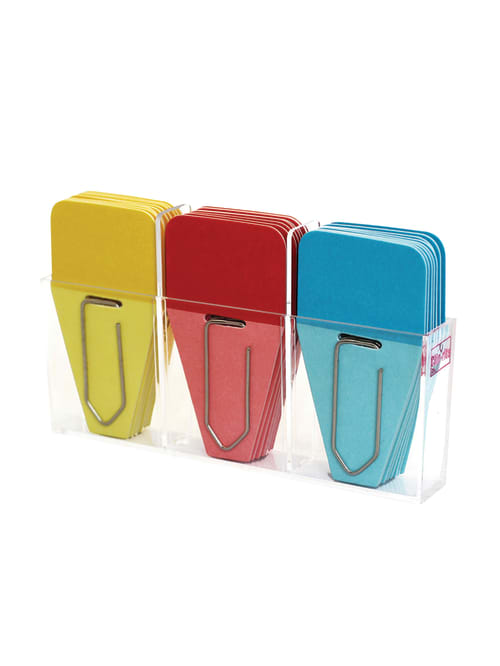 Clip Rite Clip Tabs 1 14 Blueredyellow 24 Clip Tabs Per Pack Set Of 6 Office Depot