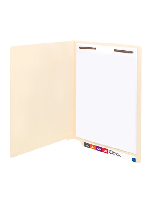 Smead End Tab Folders With Fastener 8 12 X 14 Legal Manila Box Of 50 Office Depot
