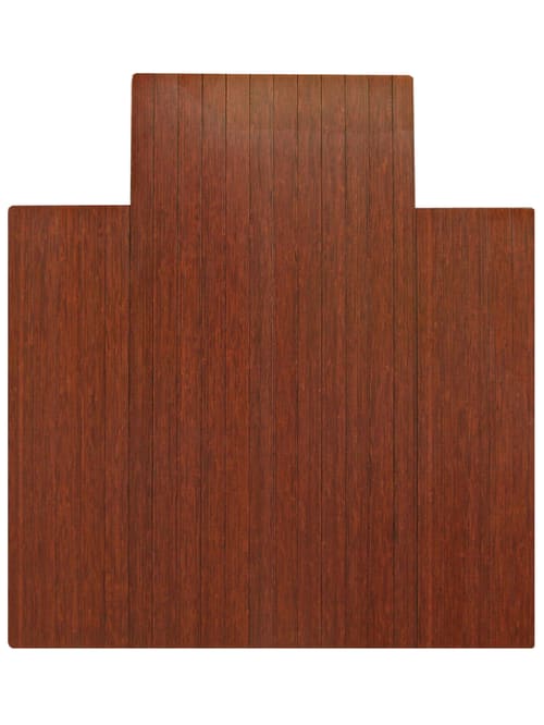 Anji Mountain Bamboo Roll Up Chair Mat 44 X 52 14 Thick 9 14 Tongue Dark Cherry Office Depot