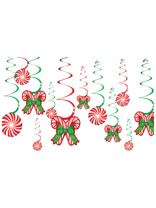 Amscan Candy Cane Swirl Decorations 48 Pk Office Depot