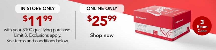 In store only $11.99 paper deals