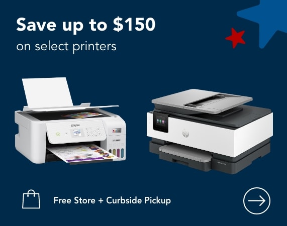 Save up to $150 on select printers
