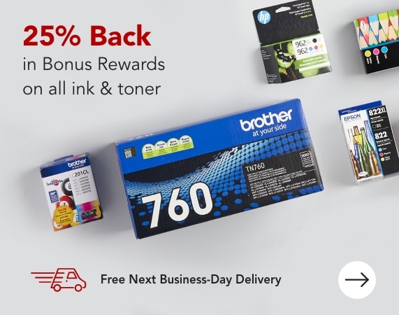 25% back in Bonus Rewards on all ink & toner