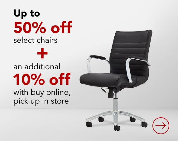 Save up 50% off select chairs