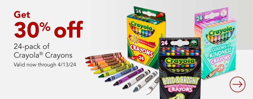 Get 30% off a 24-pack of Crayola Crayons