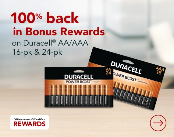 100% Back in Bonus Rewards on Duracell