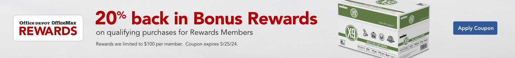 20% Back in Bonus Rewards on qualifying purchases