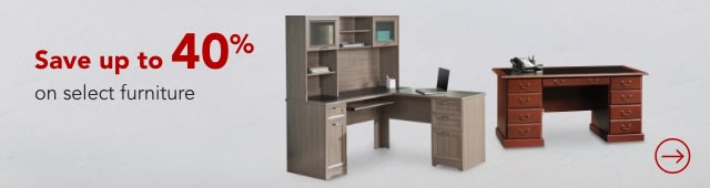 Save up to 40% on select furniture