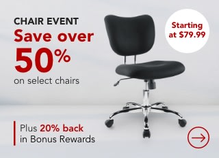 Chairs starting at $79.99