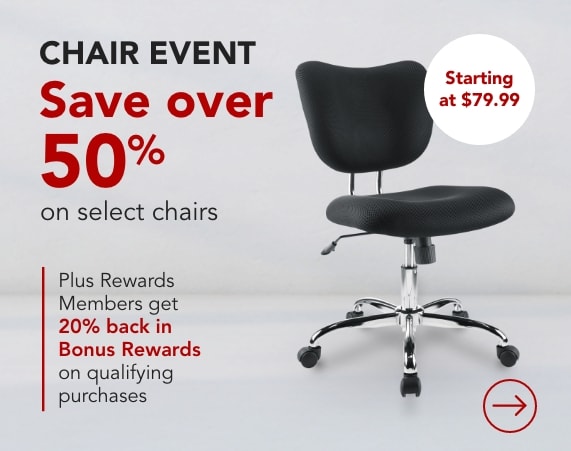 Chairs starting at $79.99