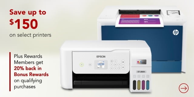 Save up to $150 on Select Printers