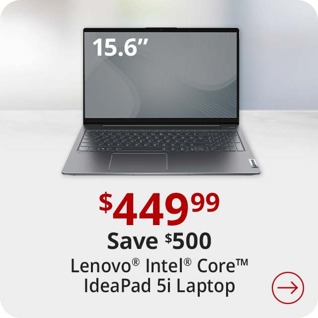 Save $460 Lenovo® IdeaPad 5i Laptop, 15.6" Screen, Intel® Core™ i7, 8GB Memory, 512GB Solid State Drive, Windows® 11 Home