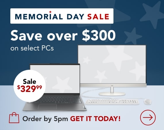 Save over $300 on Select PCs