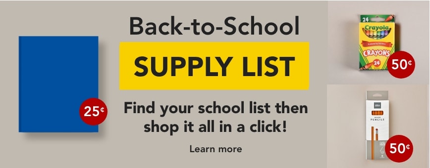 Back to School Supply List