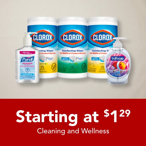 Sanitation starting at $1.29
