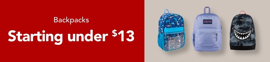 Backpacks starting under $13