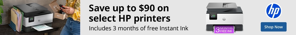 Save up to $90 on select HP Printers