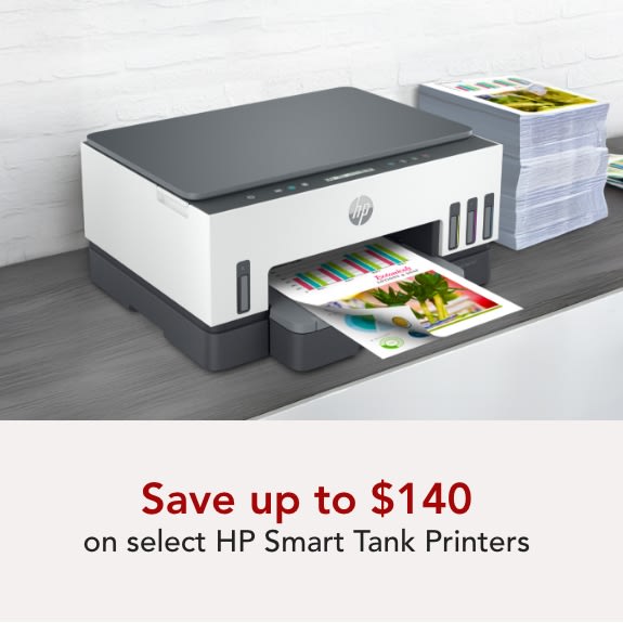 Save up to $140 on HP SmartTank printers