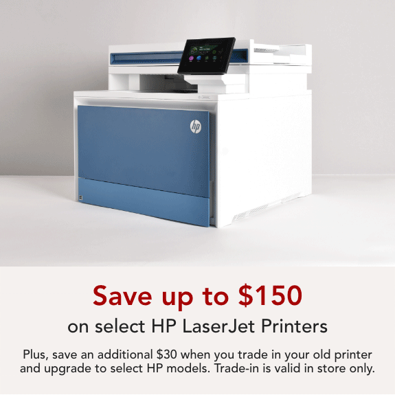 Save up to $150 on Select HP LaserJet Printers