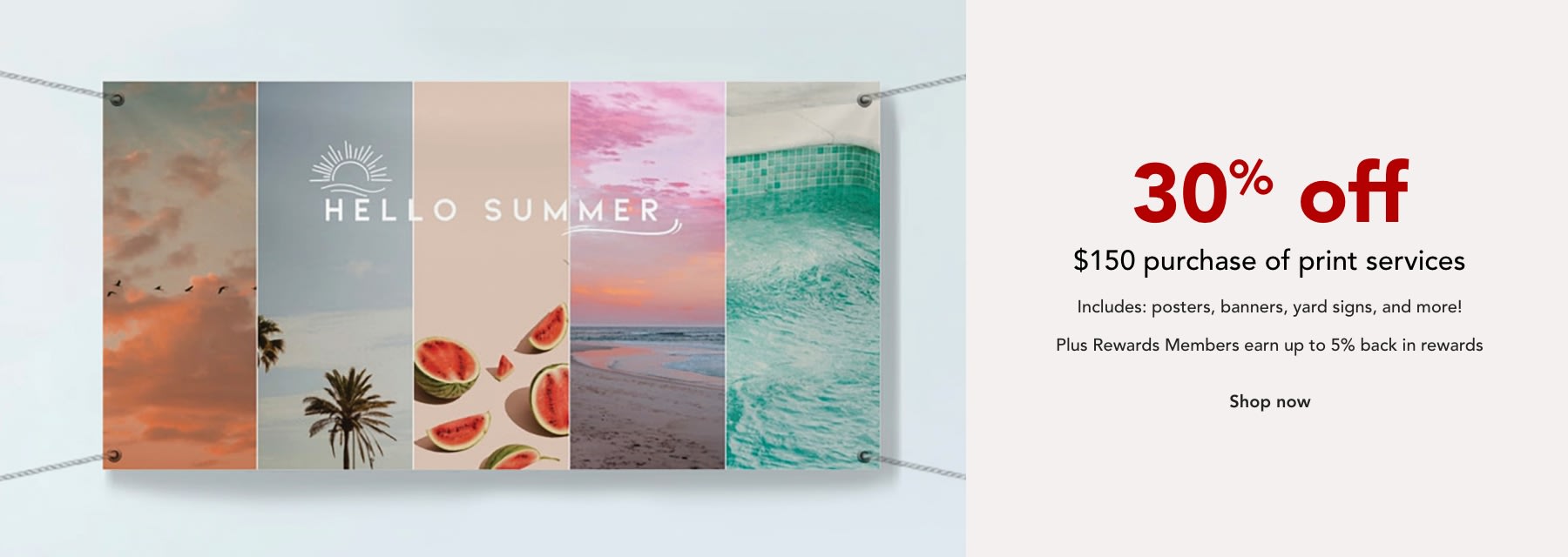 30% off $150 purchase of print services.
