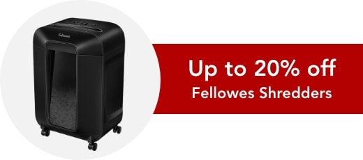Up to 20% off Fellowes Shredders
