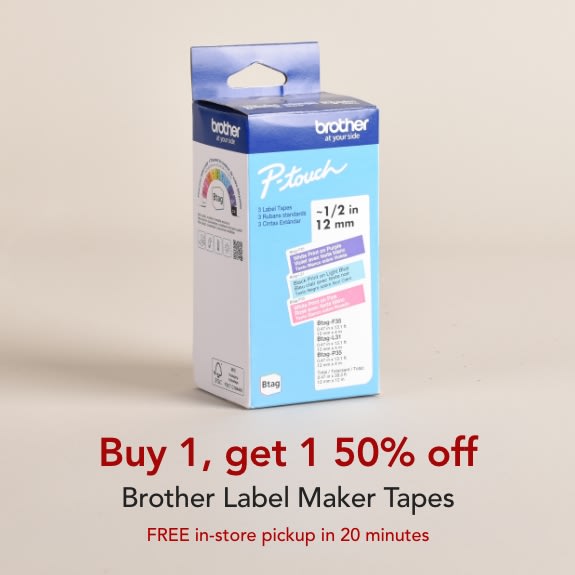 Buy 1 get 1 50% off Brother Label Maker Tapes