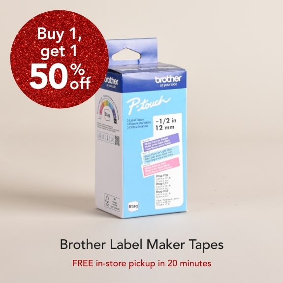 Buy 1 get 1 50% off Brother label maker tapes 