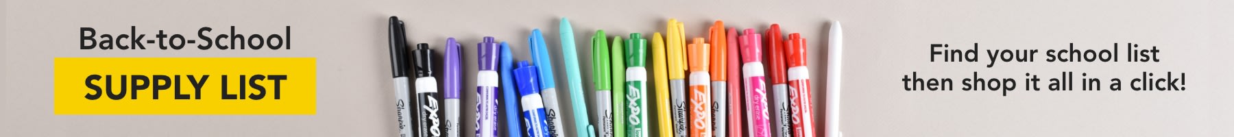 Back to School Supply List