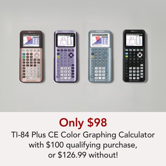 Get a TI-84 Plus CE for Just $98!  Spend $100 at Office Depot and unlock this limited-time deal.