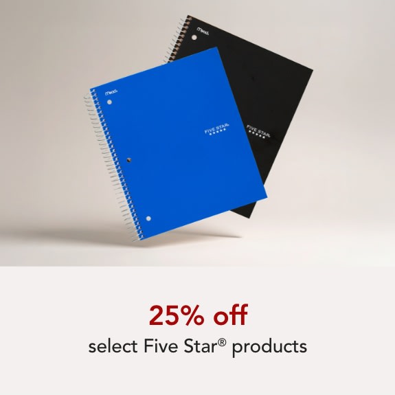 Save 25% on select Five Star Products