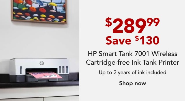 HP Smart Tank 7001 Wireless All-in-One Cartridge-free Ink Tank Color Printer With Up To 2 Years Of Ink Included