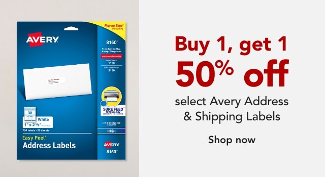 BOGO 50% select Avery Labels - Address & Shipping Labels