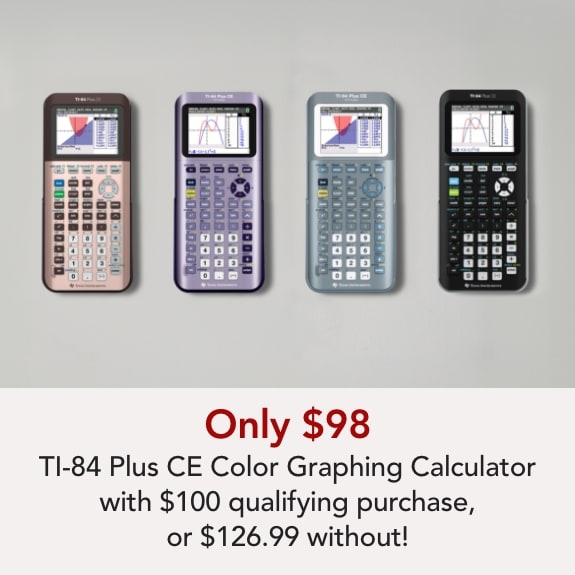 Get a TI-84 Plus CE for Just $98!  Spend $100 at Office Depot and unlock this limited-time deal.