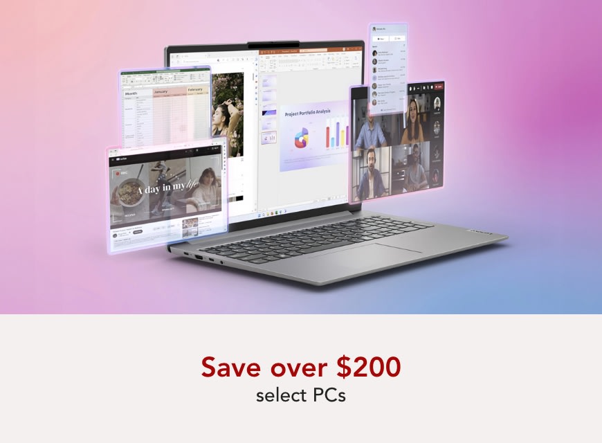 Save over $200 on select PCs