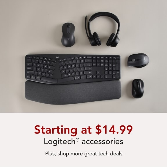 Logitech Accessories starting at $14.99. PLUS, save BIG on other Back-to-School Tech Essentials