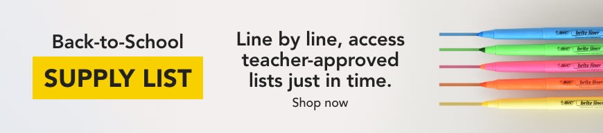Back to School Supply List